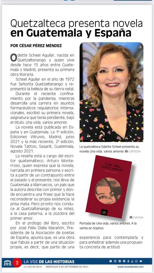 Presentaci n Del Libro Una Vida Varios Amores De La Lcda Odette Scheel Colegio De 