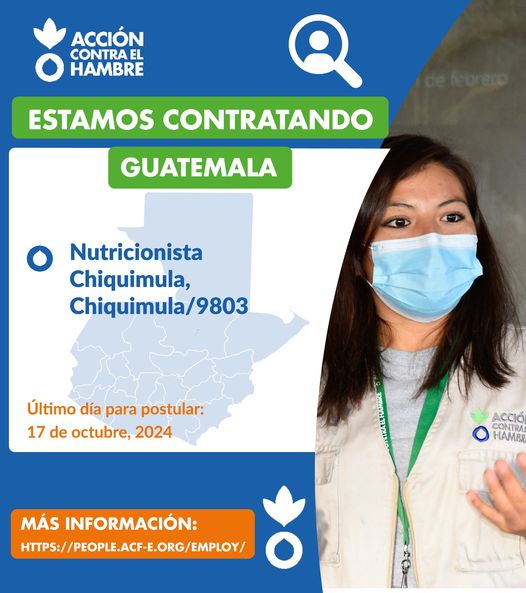 Oferta laboral para Nutricionista de Chiquimula
