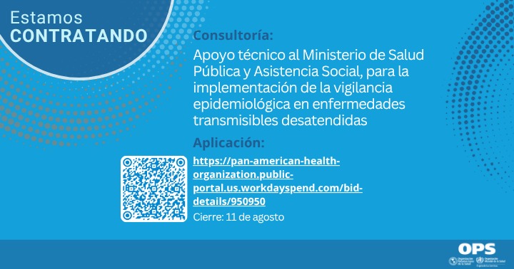 Oferta laboral para consultoría sobre vigilancia epidemiológica