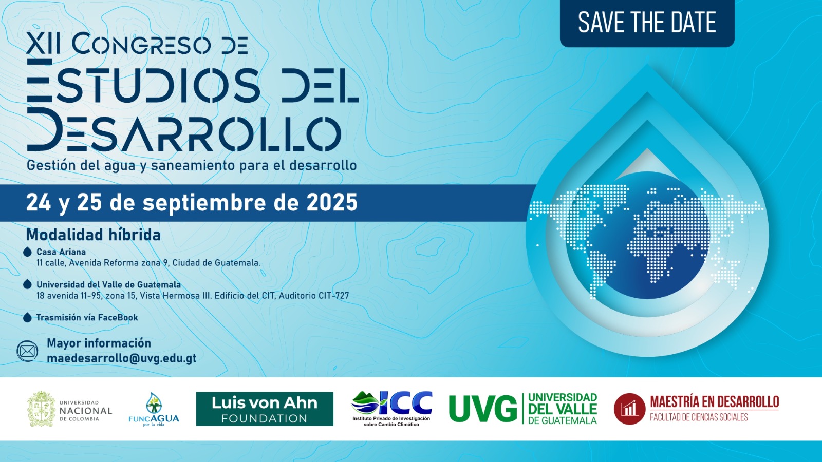 XII Congreso de Estudios del Desarrollo: gestión del agua y saneamiento para el desarrollo