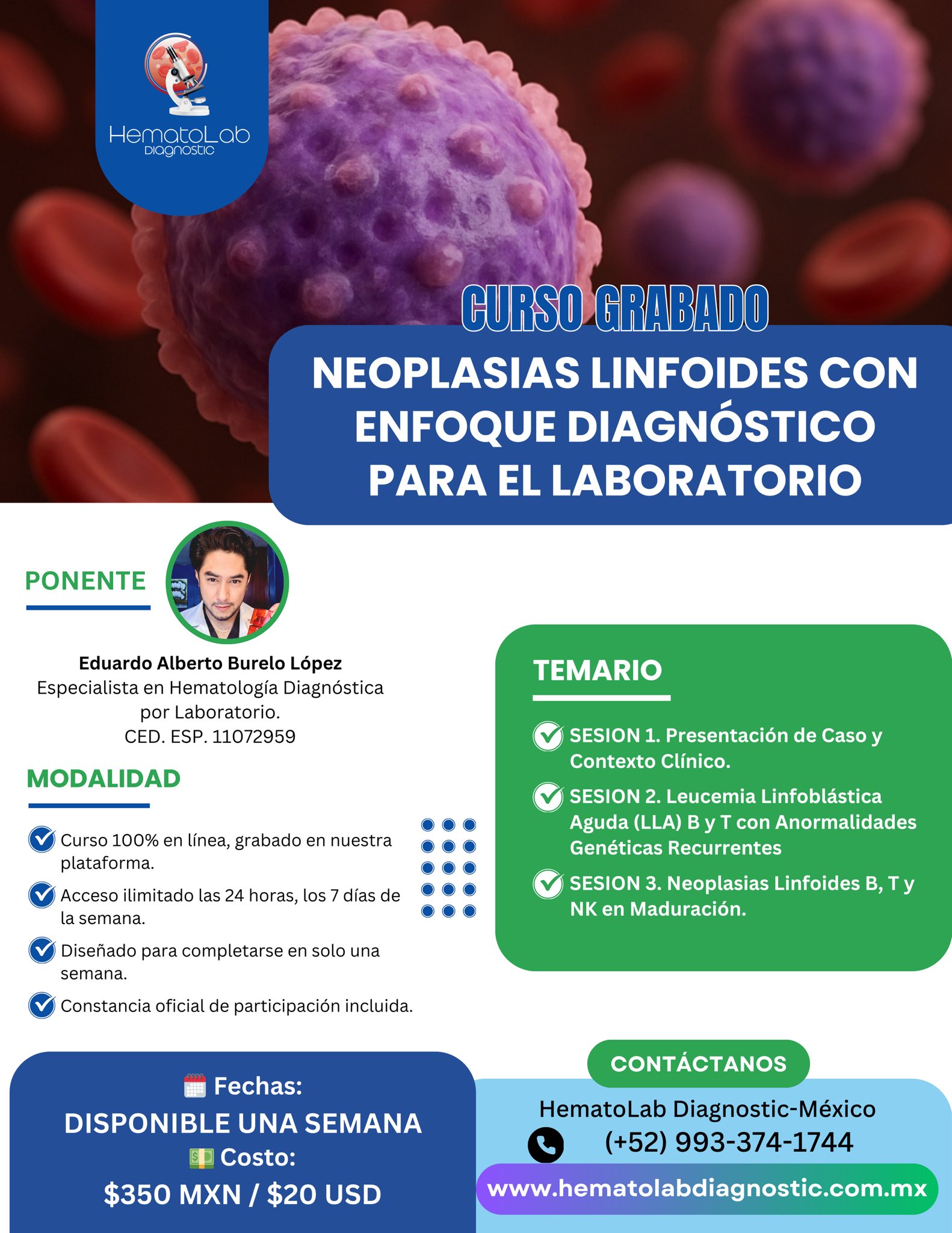 Capacitación en el área de hematología