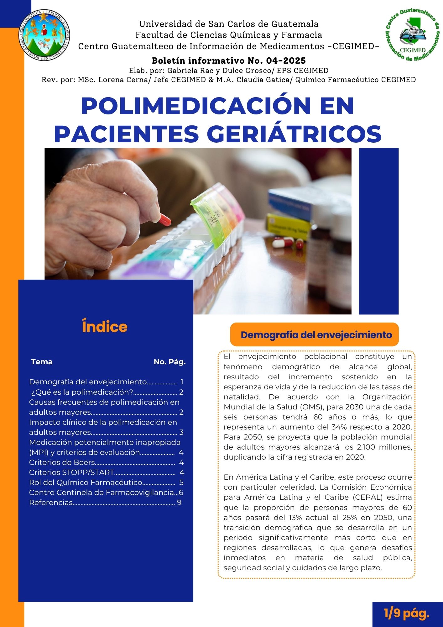 Boletín Informativo No. 04-2025 de CEGIMED