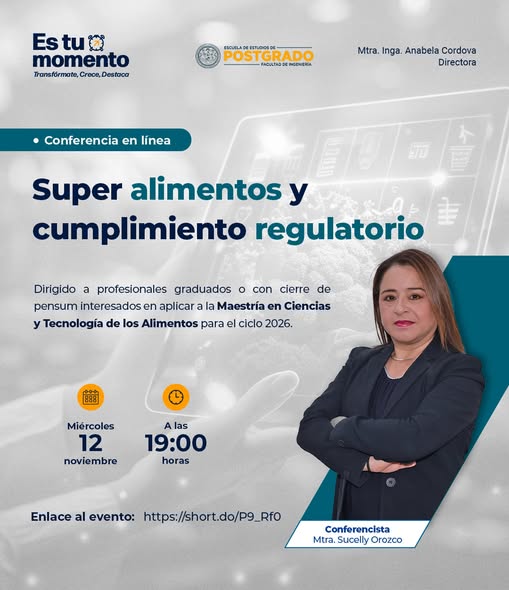 Conferencia en línea “Superalimentos y cumplimiento regulatorio” 