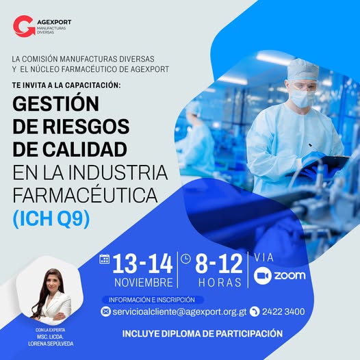 Capacitación: Gestión de Riesgos de Calidad en la Industria Farmacéutica (ICH Q9)