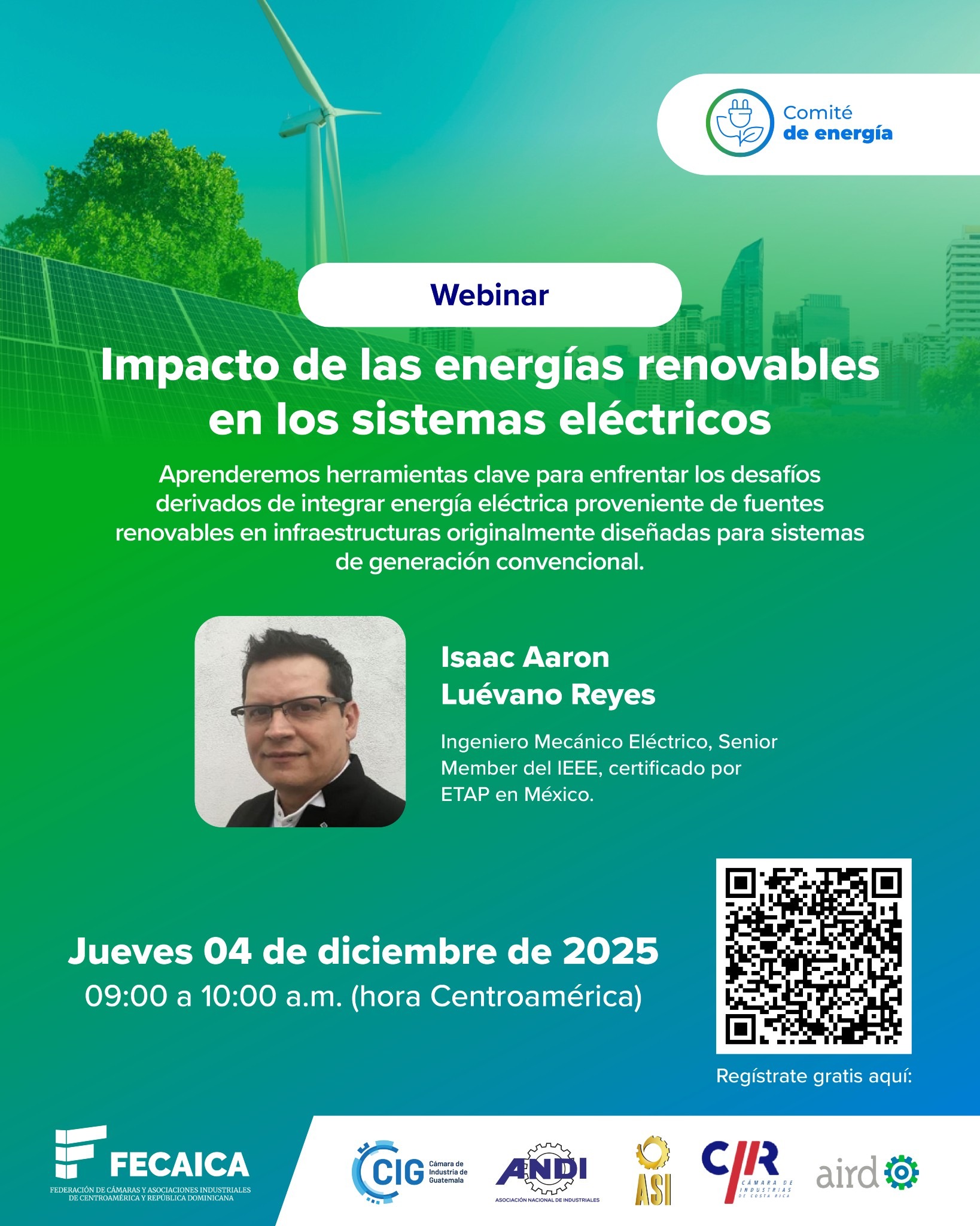 Webinar «Impactos de las energía renovables en los sistemas eléctricos»