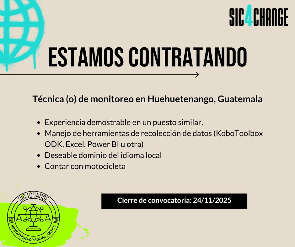 Oferta laboral para Nutricionista para proyecto de Nutrición en Huehuetenango