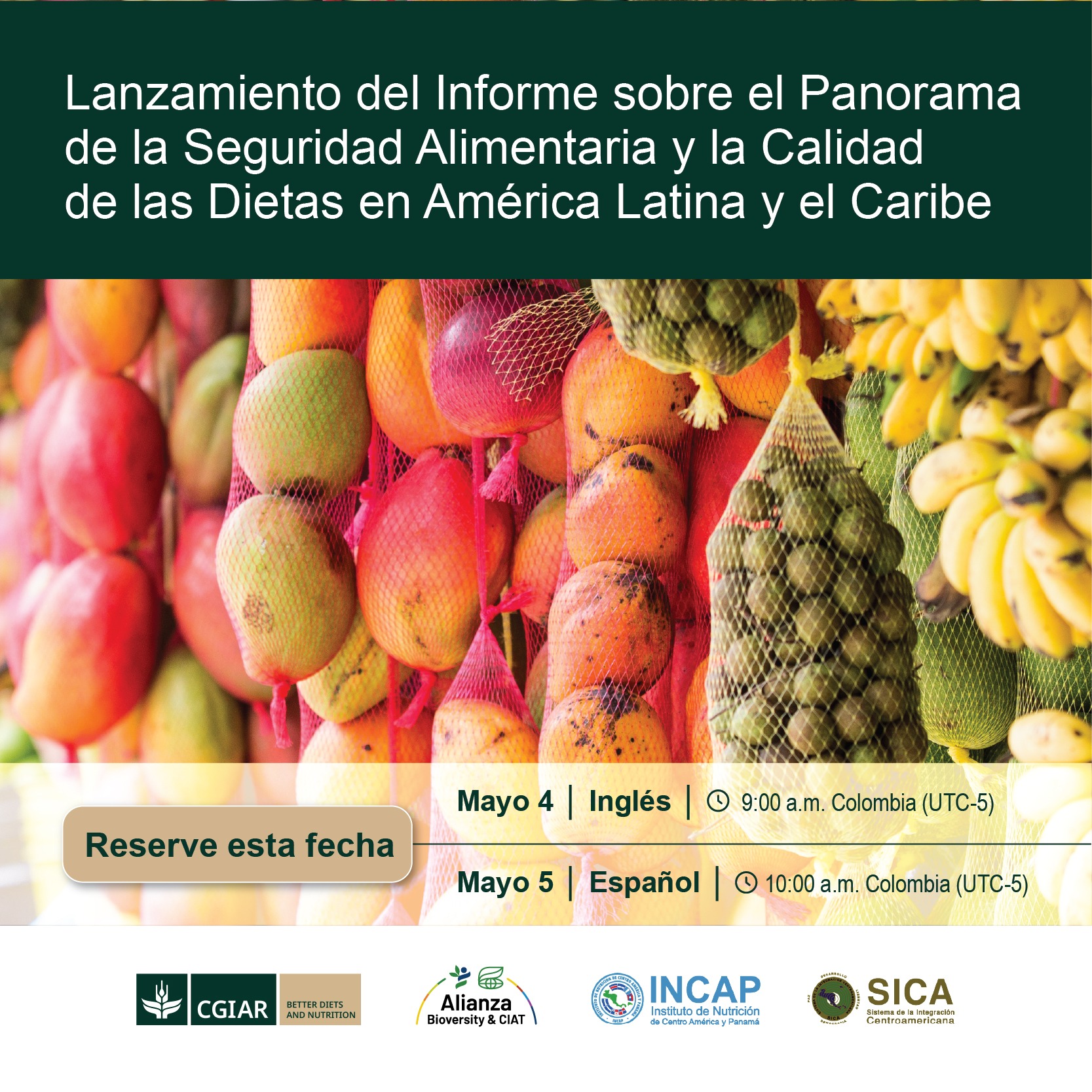 Lanzamiento virtual del Informe Panorama de la Seguridad Alimentaria y la Calidad de Dietas en América Latina y el Caribe