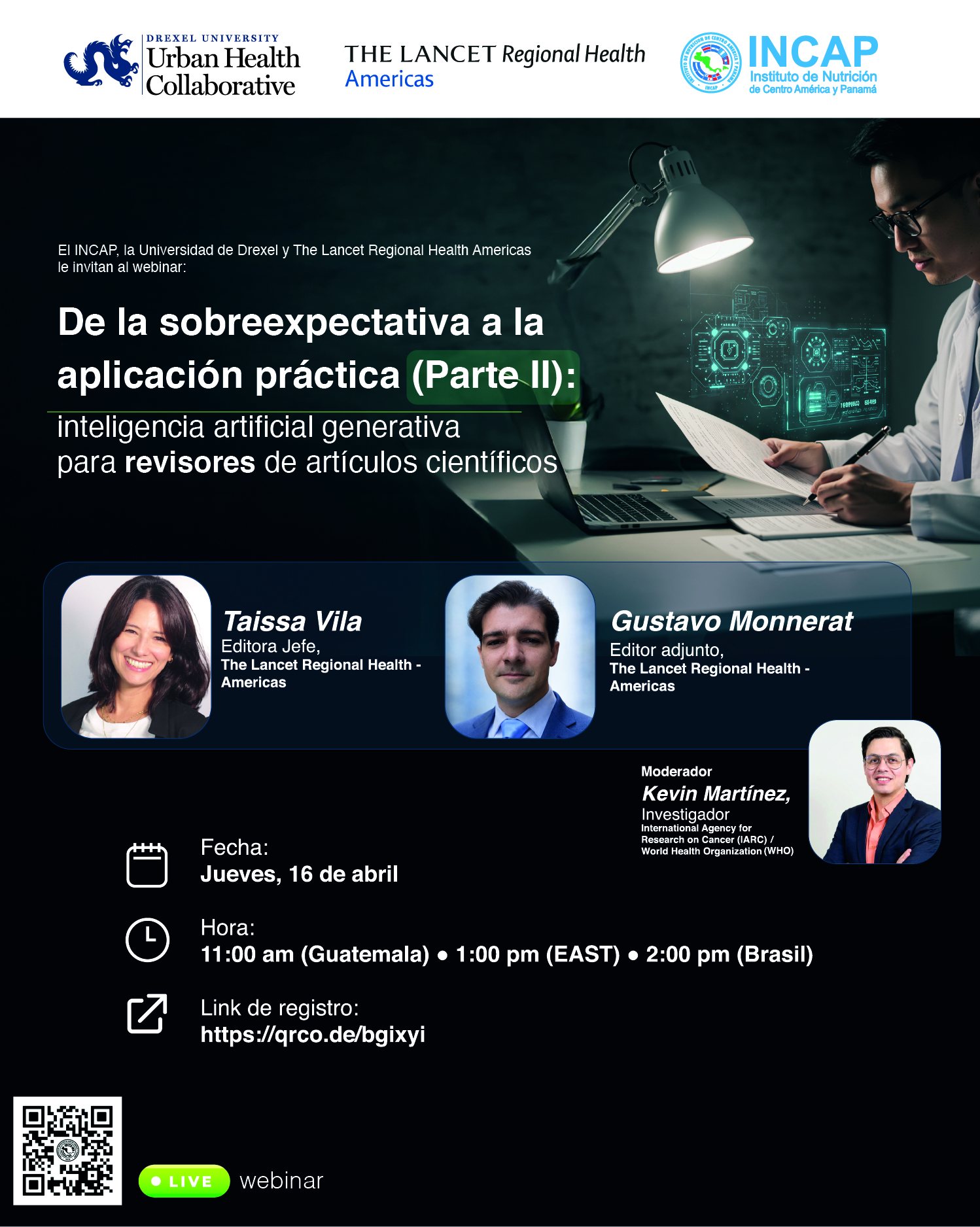 WEBINAR | INTELIGENCIA ARTIFICIAL EN LA REVISIÓN CIENTÍFICA (PARTE II)