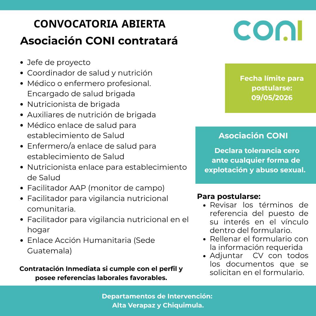 OFERTA LABORAL PARA NUTRICIONISTA