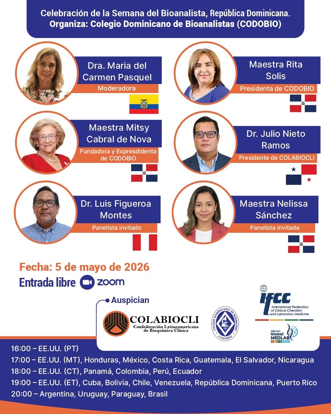 Webinar Internacional – Semana del Bioanalista RD