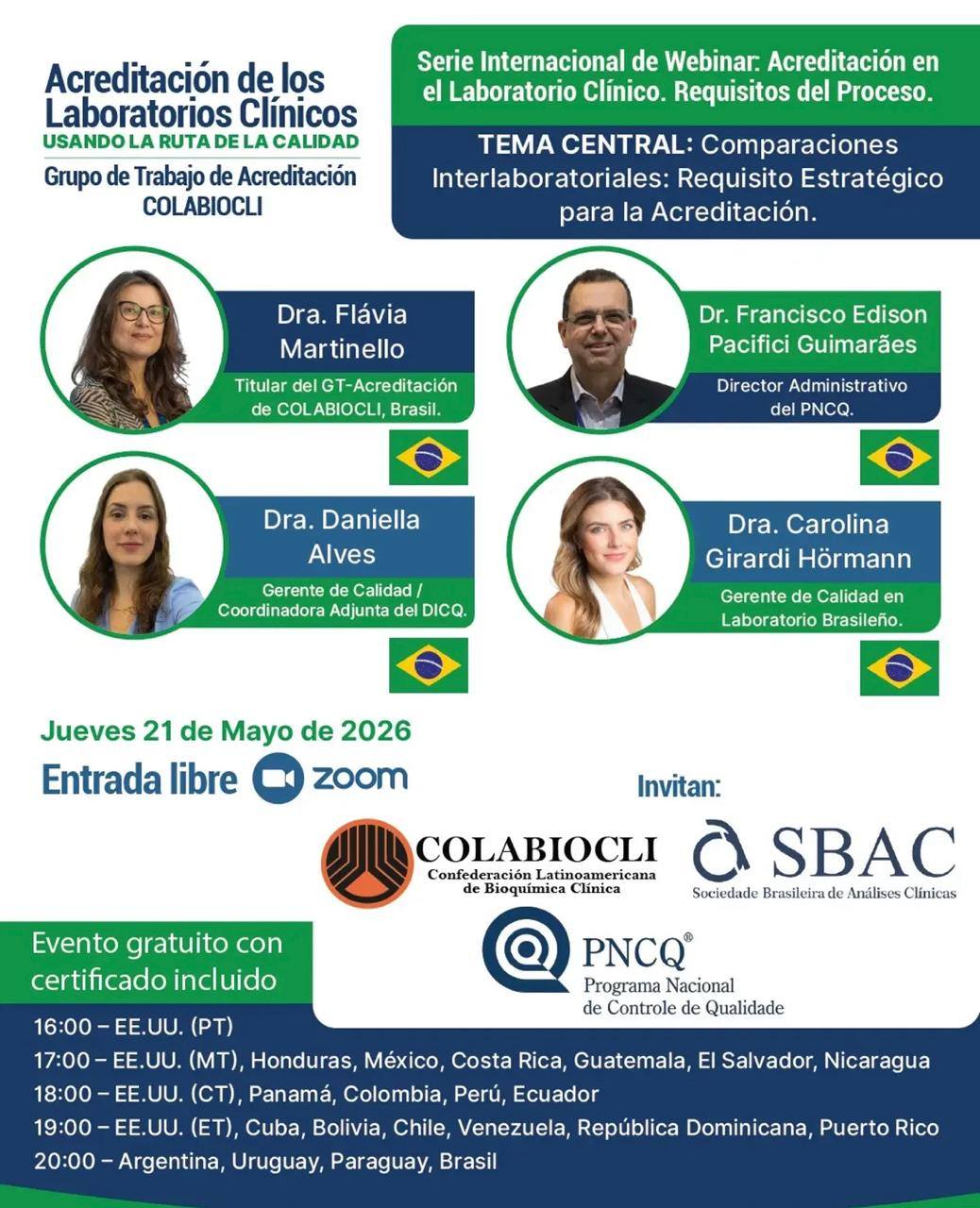 Webinar: Acreditación de laboratorios clínicos. Requisitos del proceso.