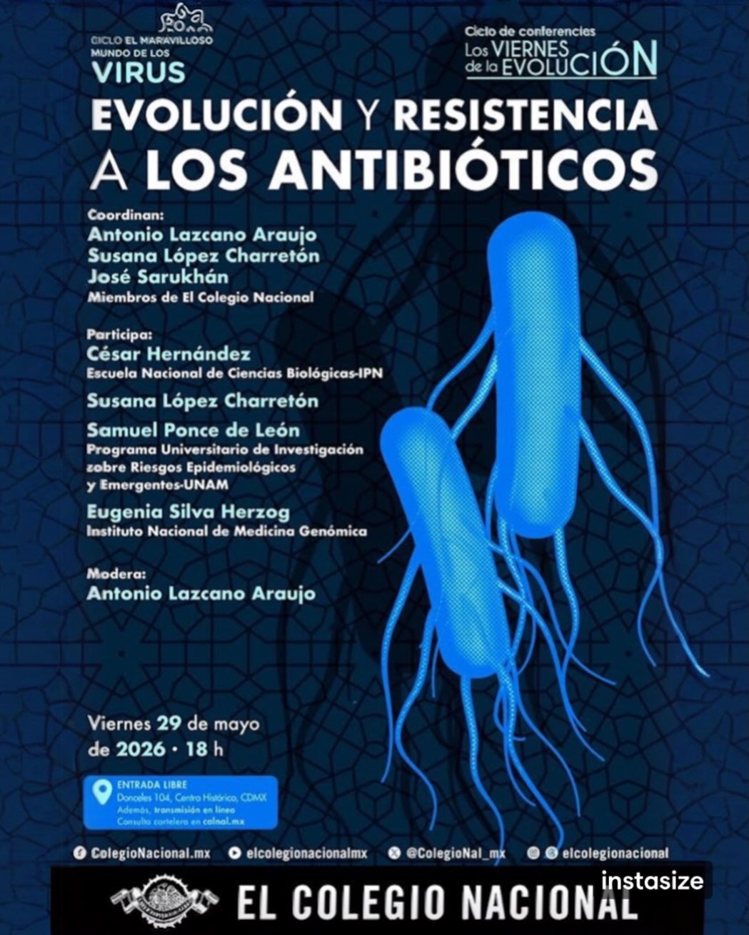 Conferencia «Evolución y resistencia a los antibióticos»