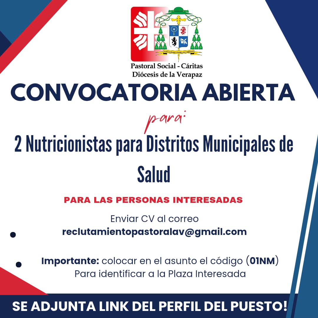 OFERTA LABORAL PARA NUTRICIONISTAS