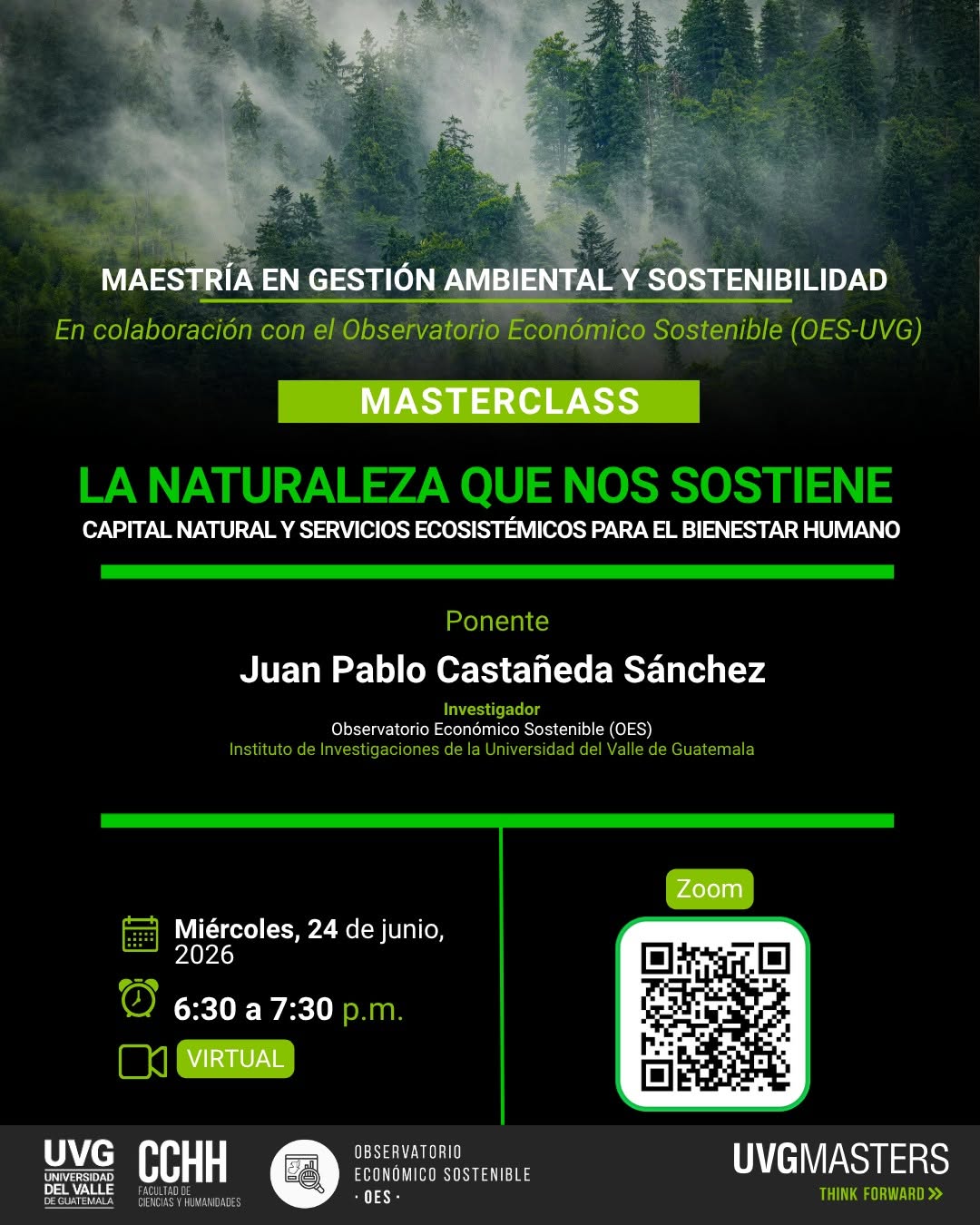 Masterclass «La naturaleza que nos sostiene: capital natural y servicios ecosistémicos para el bienestar humano»