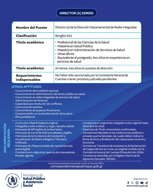 OFERTA LABORAL PARA PROFESIONAL DE SALUD