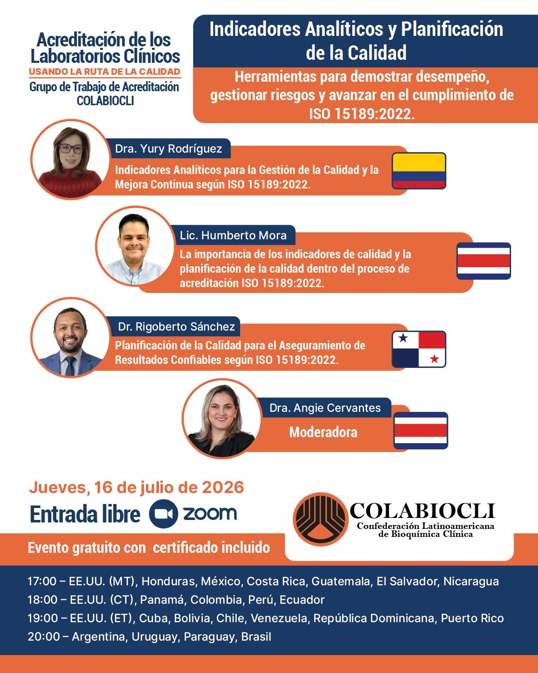 Curso «Indicadores Analíticos y Planificación de la Calidad. Herramientas para demostrar desempeño, gestionar riesgos y avanzar en el cumplimiento de ISO 15189:2022»