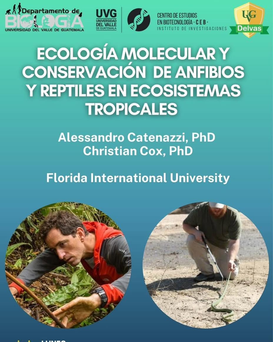 Charla «Ecología molecular y conservación de anfibios y reptiles en ecosistemas tropicales»