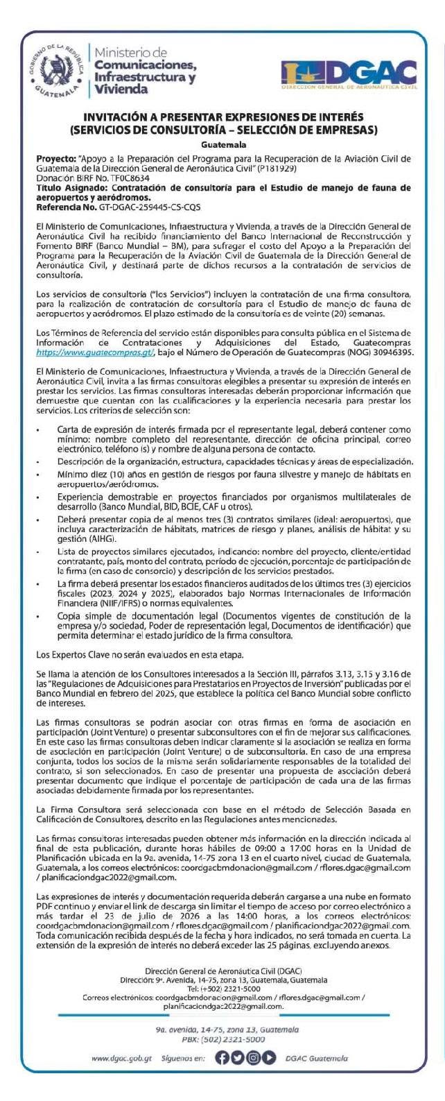 OFERTA LABORAL PARA BIÓLOGO (A)