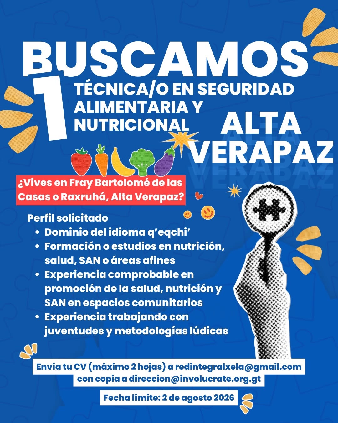 OFERTA LABORAL PARA NUTRICIONISTA