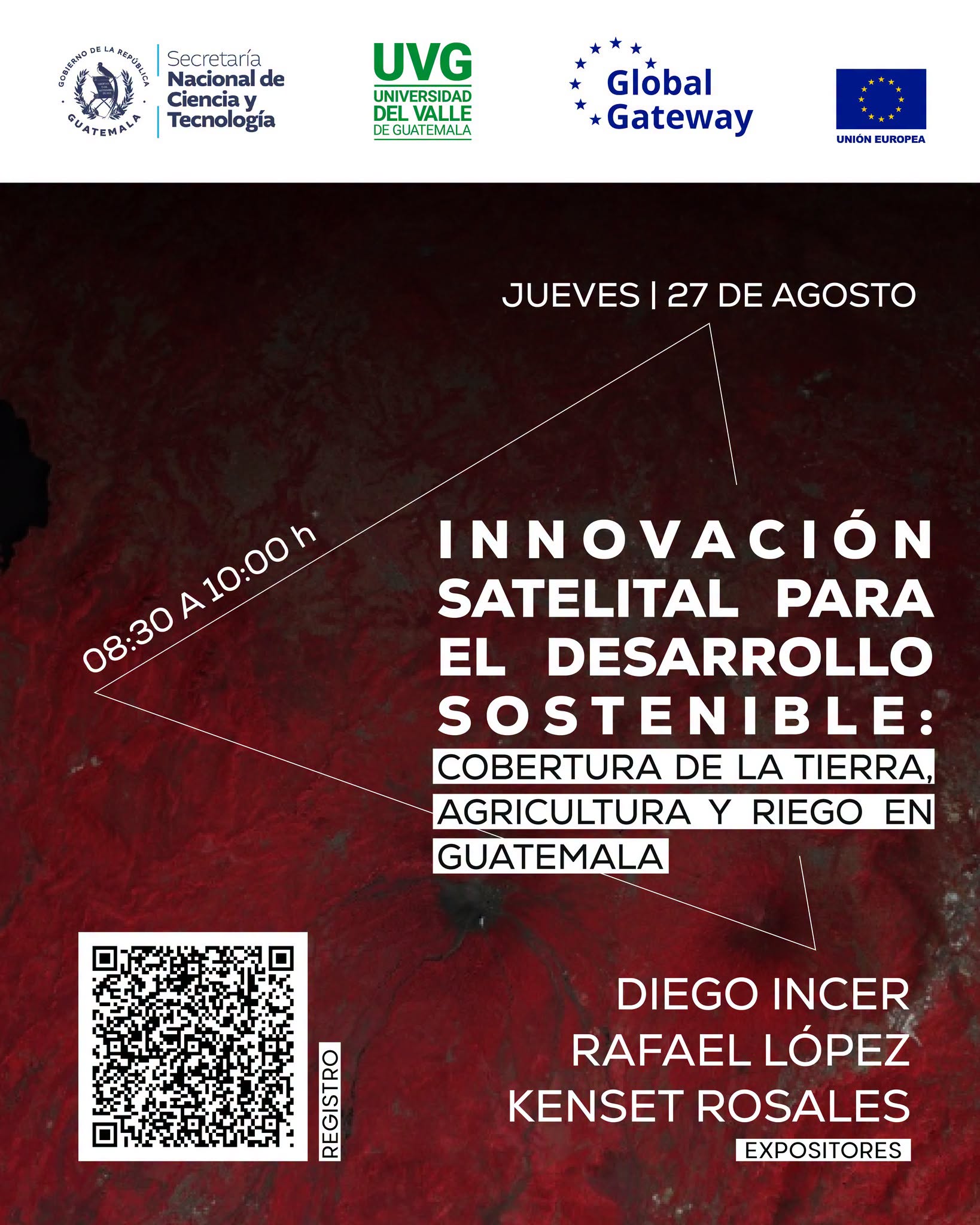 Webinar «Innovación satelital para el desarrollo sostenible: cobertura de la tierra, agricultura y riego en Guatemala»