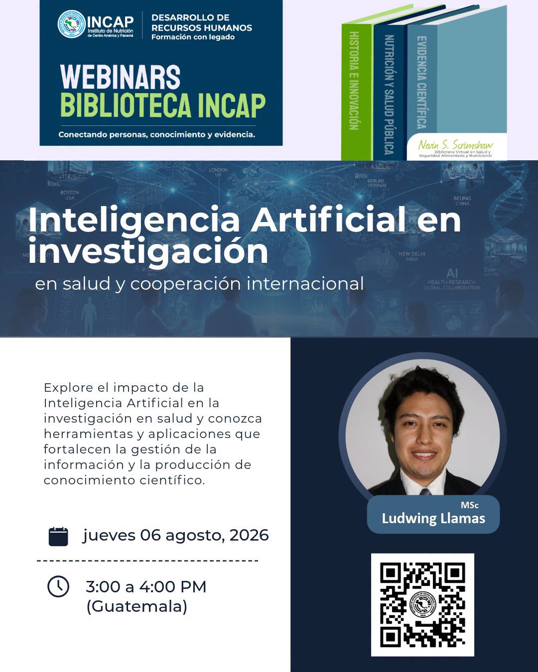 Webinar «Inteligencia Artificial en la investigación en salud y cooperación internacional»