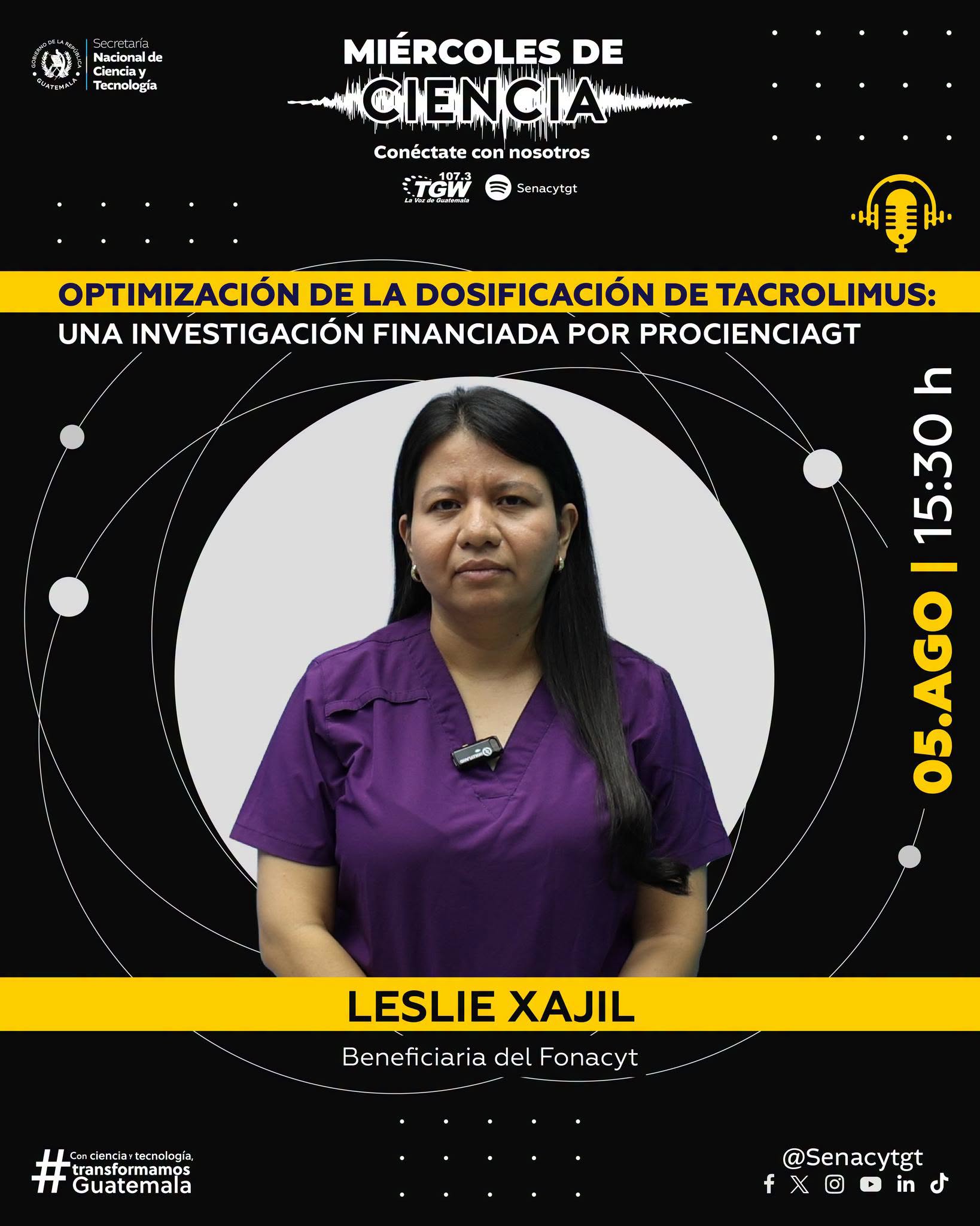 Podcast Miércoles de Ciencia: «Optimización de la dosificación de Tacrolimus» 