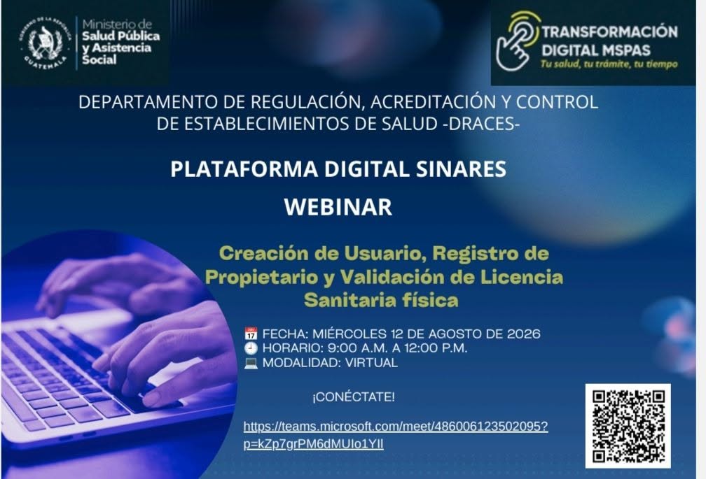 Webinar «Plataforma de DRACES. SINARES»