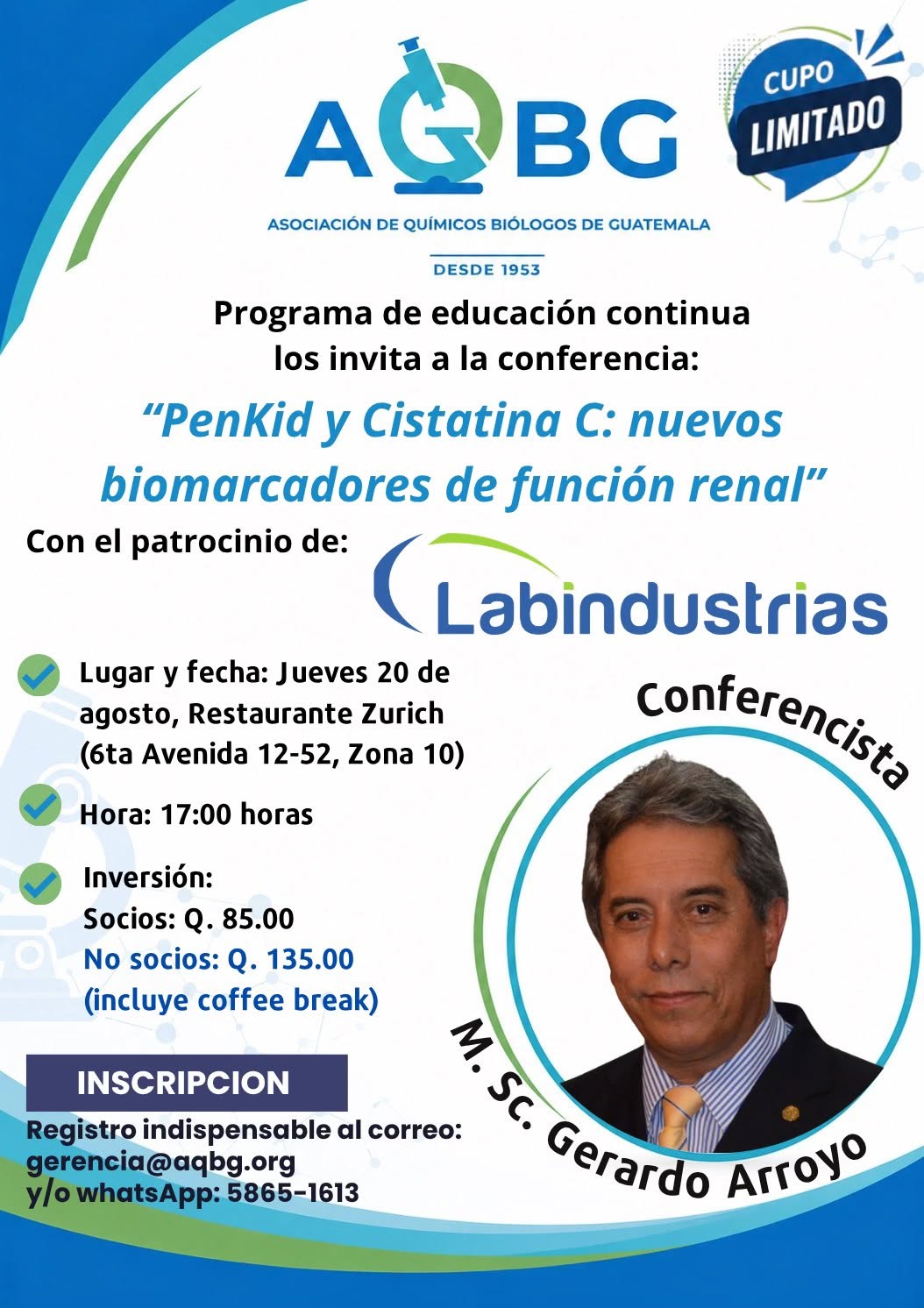 Conferencia: «PenKid y Cistatina C: nuevos biomarcadores de función renal»