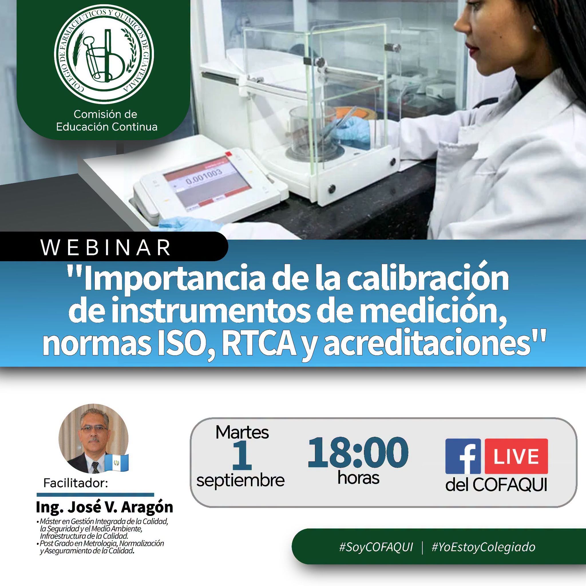 Webinar «𝗜𝗺𝗽𝗼𝗿𝘁𝗮𝗻𝗰𝗶𝗮 𝗱𝗲 𝗹𝗮 𝗰𝗮𝗹𝗶𝗯𝗿𝗮𝗰𝗶ó𝗻 𝗱𝗲 𝗶𝗻𝘀𝘁𝗿𝘂𝗺𝗲𝗻𝘁𝗼𝘀 𝗱𝗲 𝗺𝗲𝗱𝗶𝗰𝗶ó𝗻, 𝗻𝗼𝗿𝗺𝗮𝘀 𝗜𝗦𝗢, 𝗥𝗧𝗖𝗔 𝘆 𝗮𝗰𝗿𝗲𝗱𝗶𝘁𝗮𝗰𝗶𝗼𝗻𝗲𝘀»