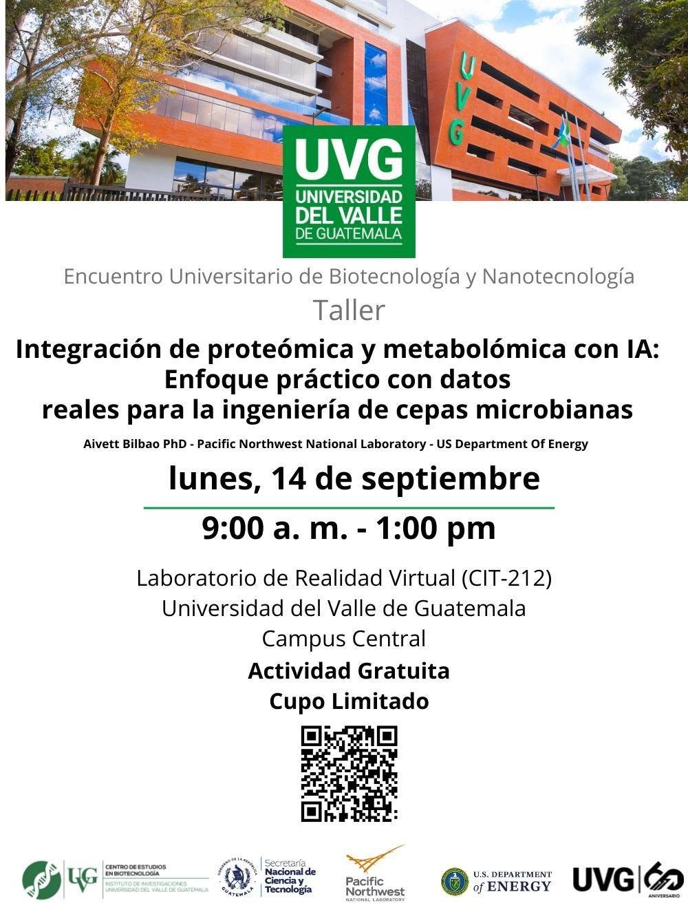 Taller «Integración de proteómica y metabolómica con IA: Enfoque práctico con datos reales para la ingeniería de cepas microbianas»