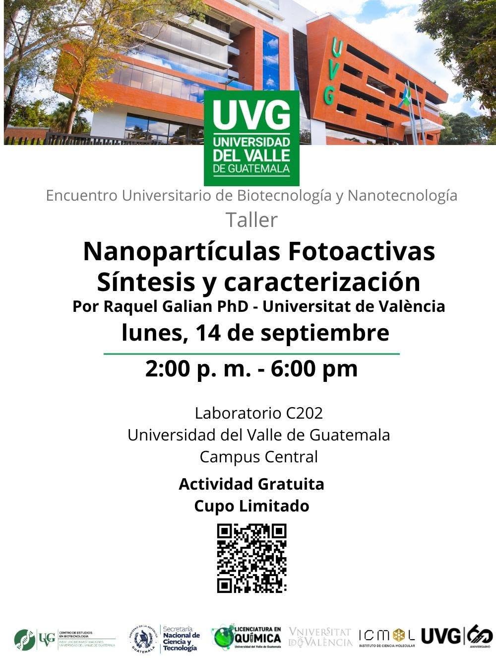Taller: «Nanopartículas fotoactivas. Síntesis y caracterización»