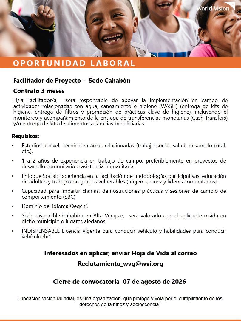 OFERTA LABORAL PARA NUTRICIONISTA