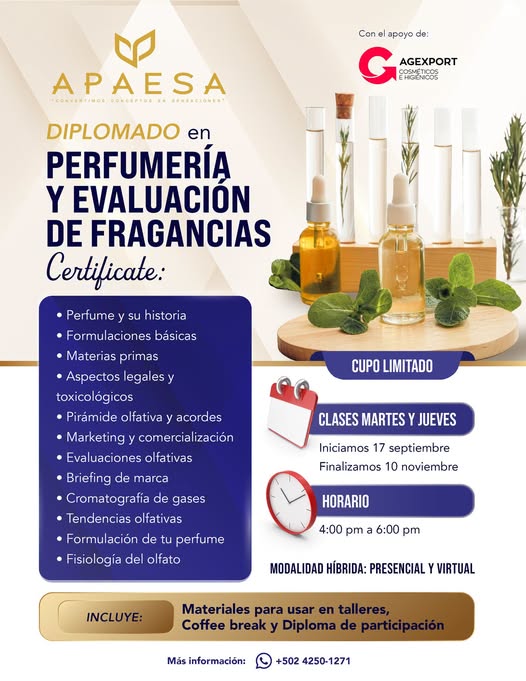 Diplomado en Perfumería y Evaluación de Fragancias