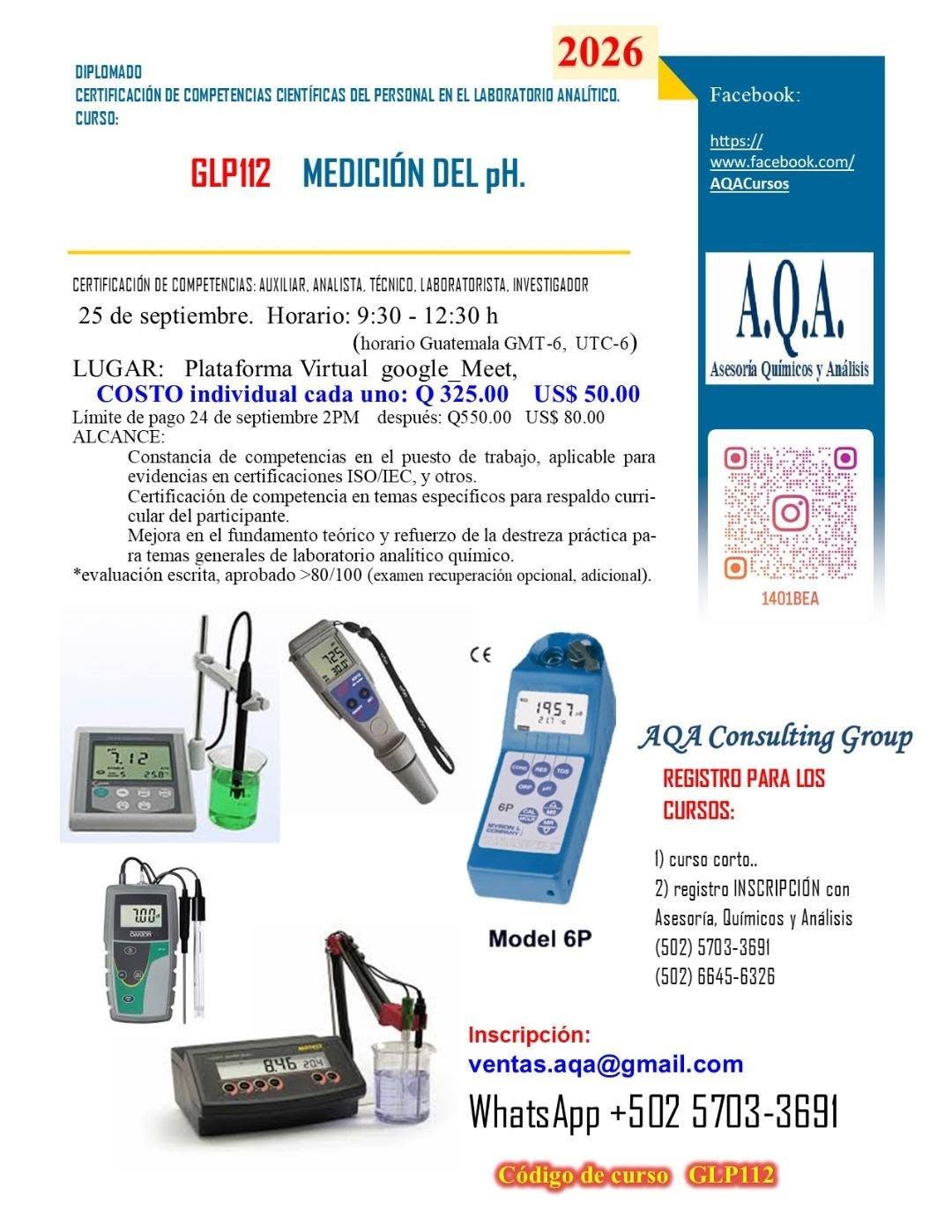 Curso GLP 112 Medición del pH
