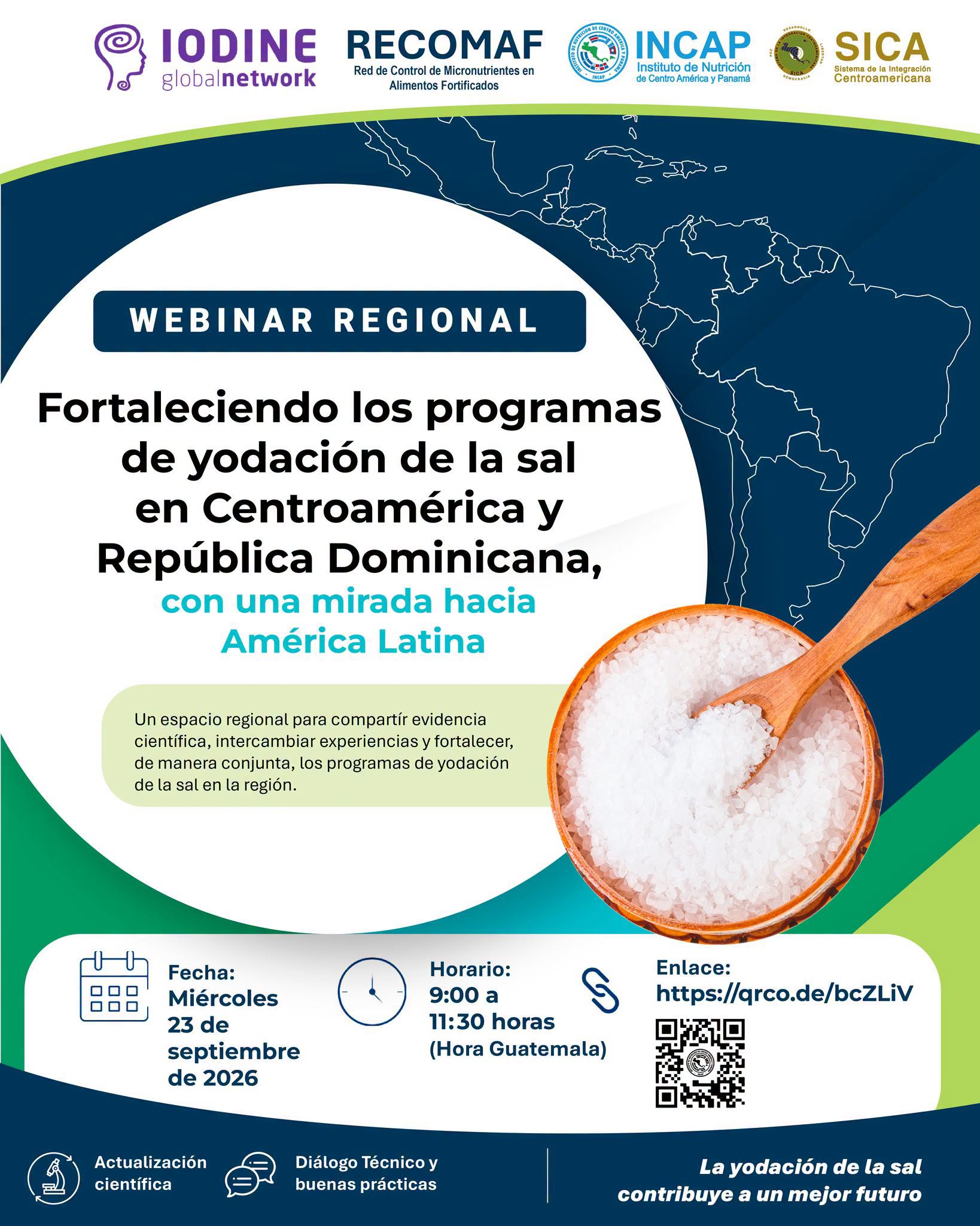 Webinar Regional | Fortaleciendo los programas de yodación de la sal en Centroamérica y República Dominicana, con una mirada hacia América Latina