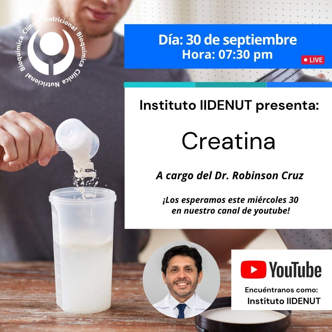 Programa Hablando de nutrición con el tema: Creatina