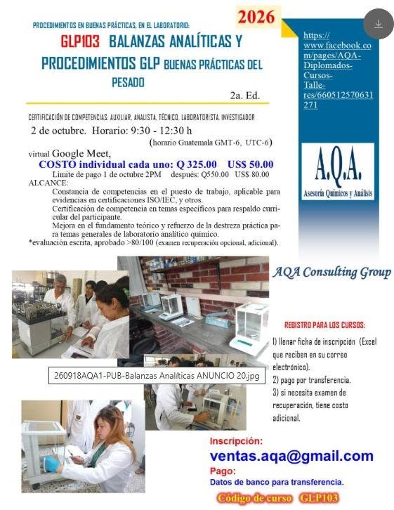 Cursos de instrumentación analítica LAB