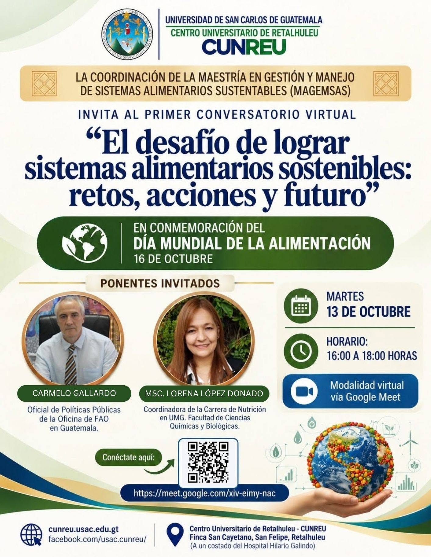 PRIMER CONVERSATORIO VIRTUAL “El desafío de lograr sistemas alimentarios sostenibles: retos, acciones y futuro”