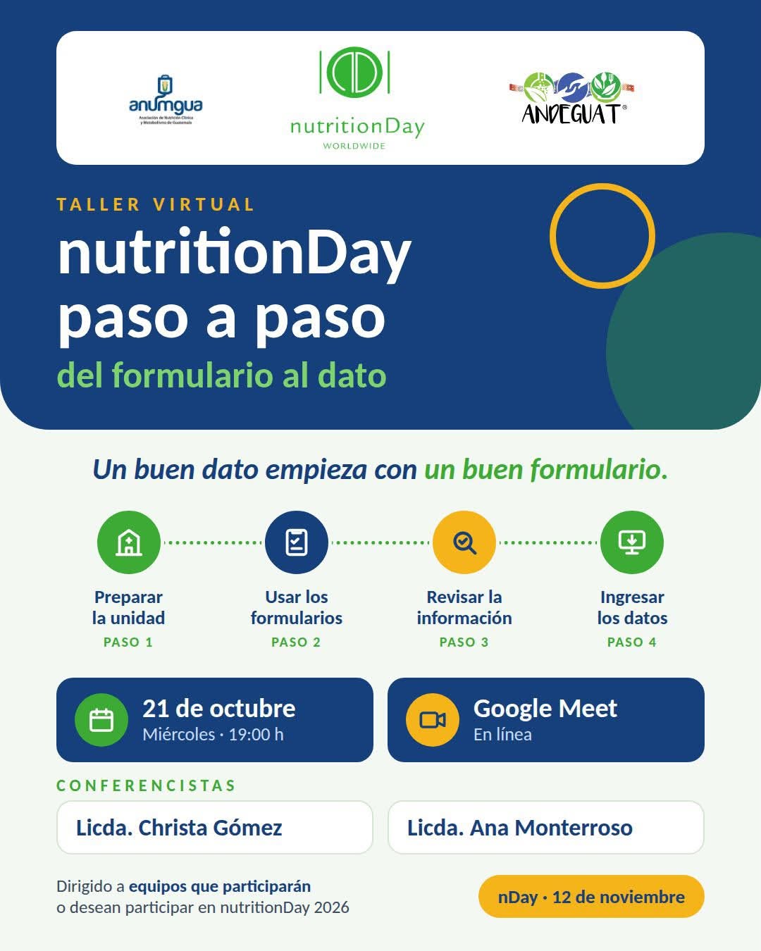 Taller virtual: nutritionDay paso a paso — del formulario al dato