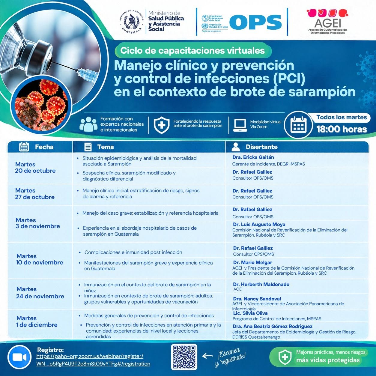 Ciclo de capacitaciones «Manejo clínico y prevención y control de infecciones en el contexto del brote del sarampión»